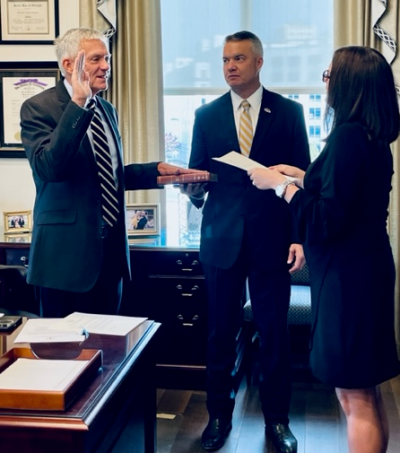 Senior Judge Andy Fuller, being sworn in today by Court of Appeals of Georgia